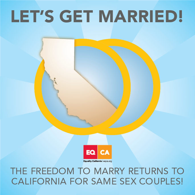 Equality California "Let's Get Married" image for Social Media