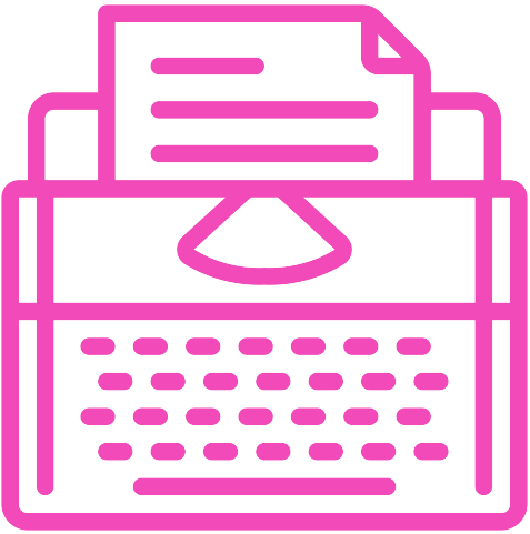 Illustration of typewriter